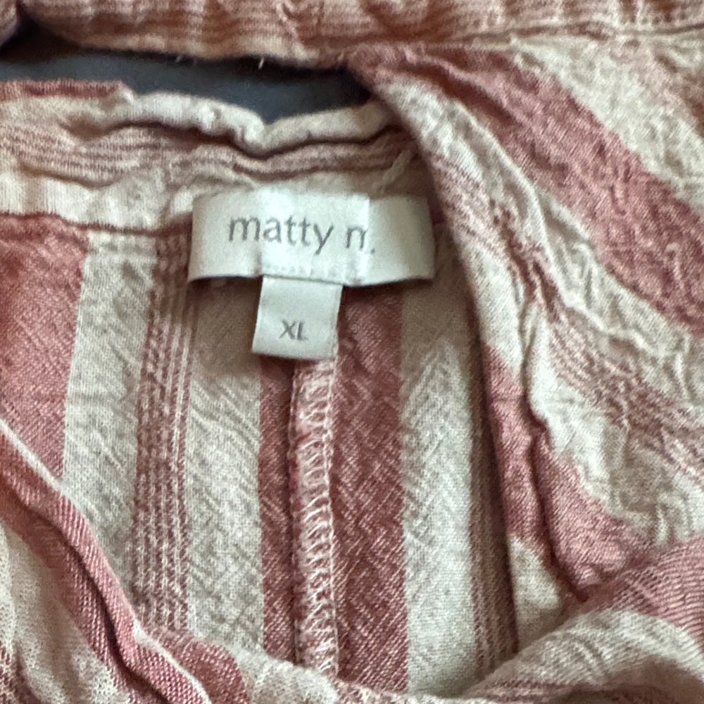 Matty M Asymmetrical Striped Skirt in Tan and Cream - Picture 2 of 2